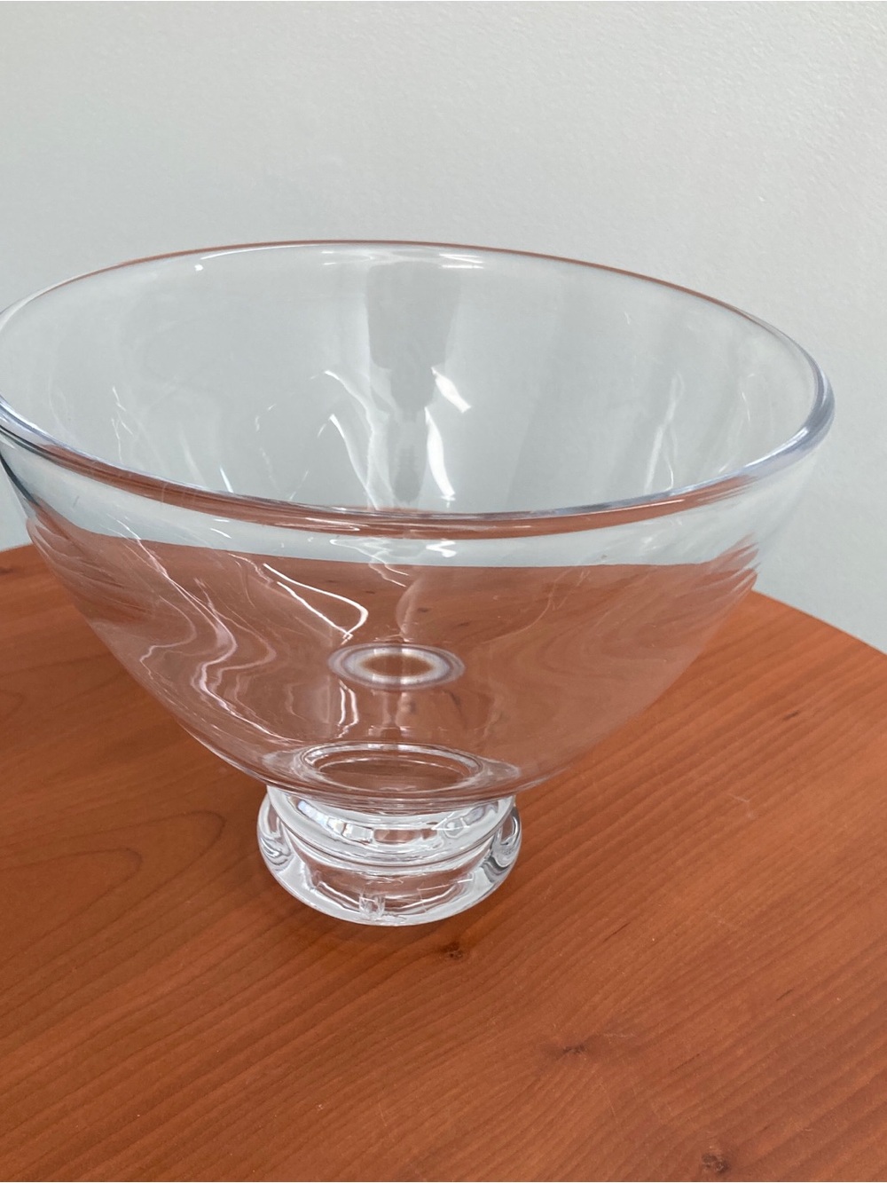 Simon Pearce Clear Glass Footed Bowl